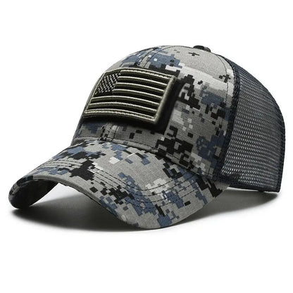 USA Mesh Baseball Cap – Camo Patch