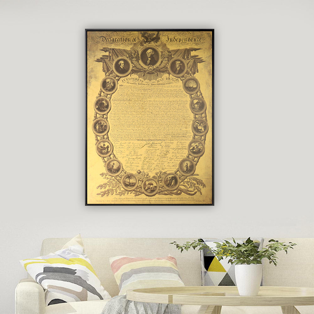 Historical Paper Poster of Declaration of Independence