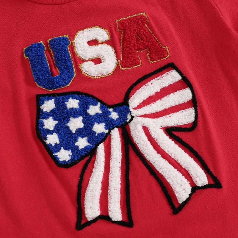 4th of July Toddler Girl Outfit - 2 Piece Set