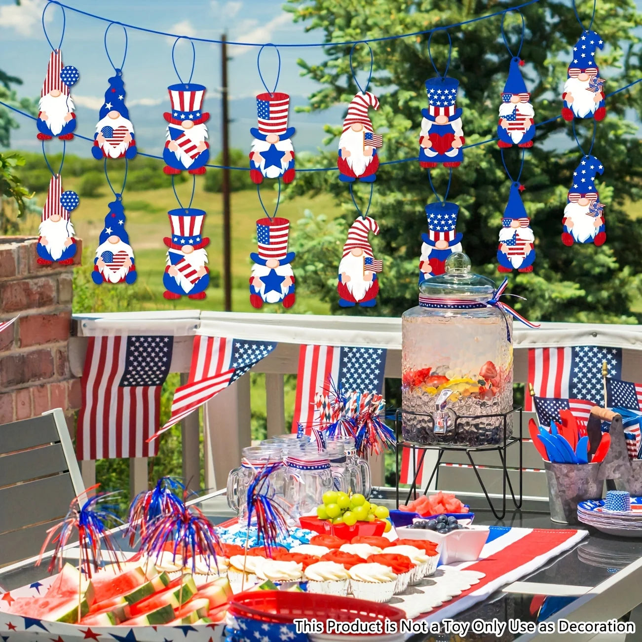 Patriotic American Hanging Cutout Set