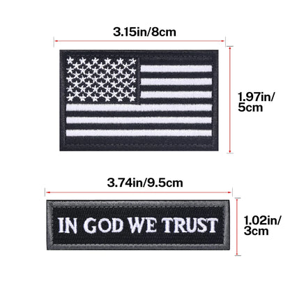Patriotic “In God We Trust” Patch Set