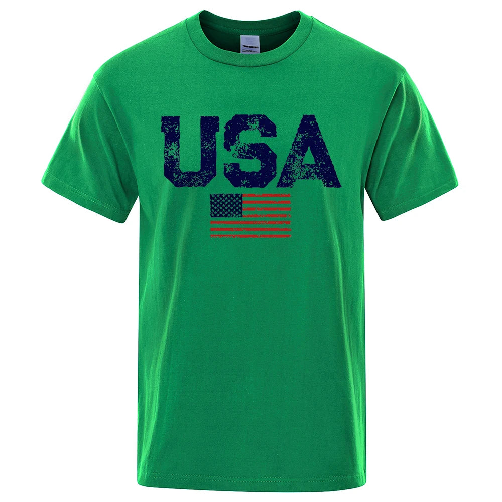 USA T-Shirt – Vintage Flag Print