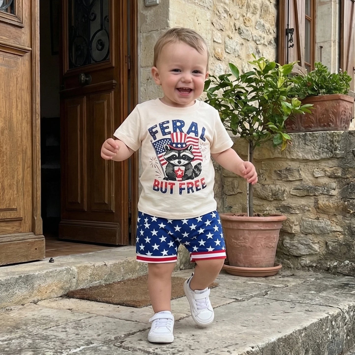 4th of July Toddler Boy Outfit - 2 Piece Set