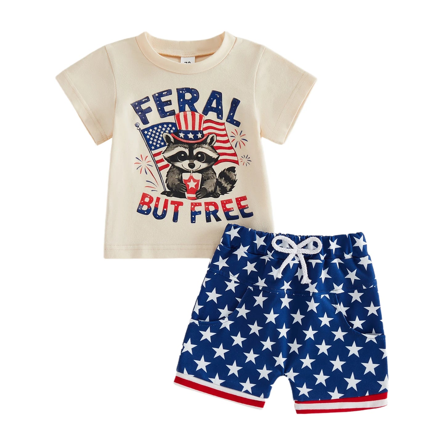 4th of July Toddler Boy Outfit - 2 Piece Set