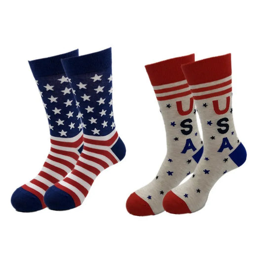 USA Holiday Crew Socks – Stars & Stripes