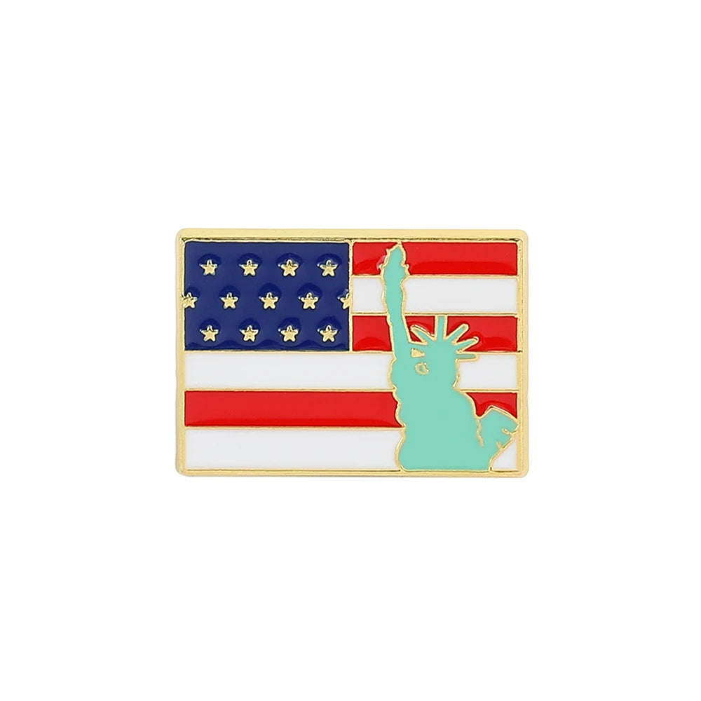 Patriotic Enamel Pin - Freedom & Nation