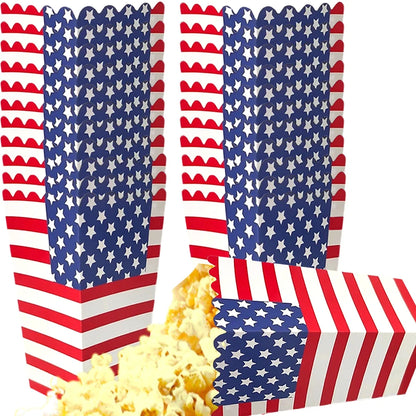 USA Popcorn Boxes – 24-Piece Set