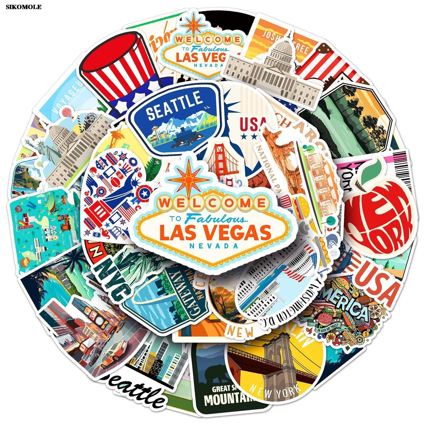 Patriotic Sticker Pack - Landmarks