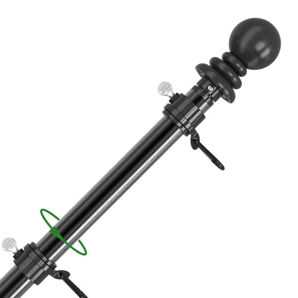 Flagpole Set Black (6ft)