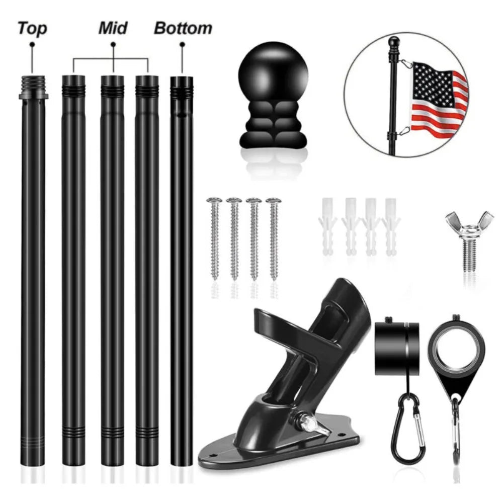Flagpole Set Black (6ft)