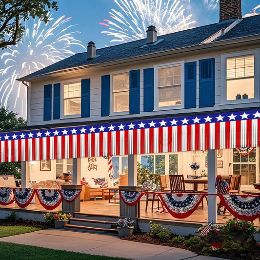 USA Fringe Tinsel Banner
