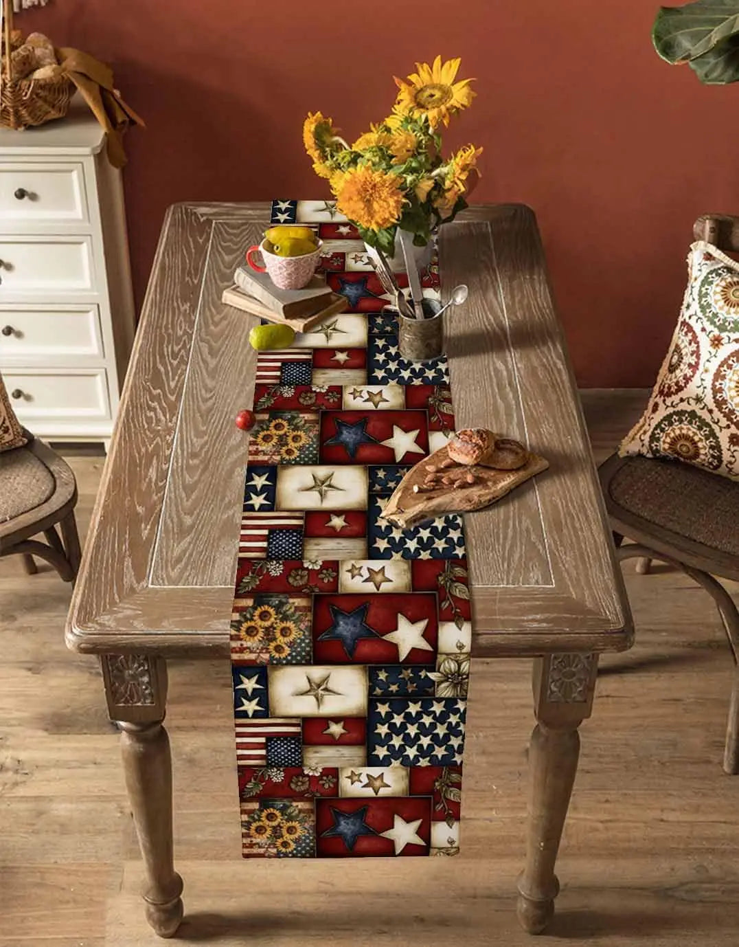 Patriotic Table Runner Vintage - "Country"