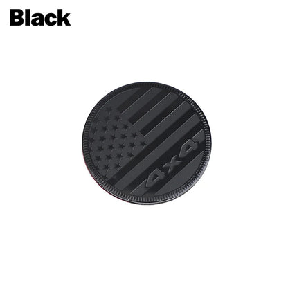 Round American Flag Aluminum Emblem – 4x4 Style