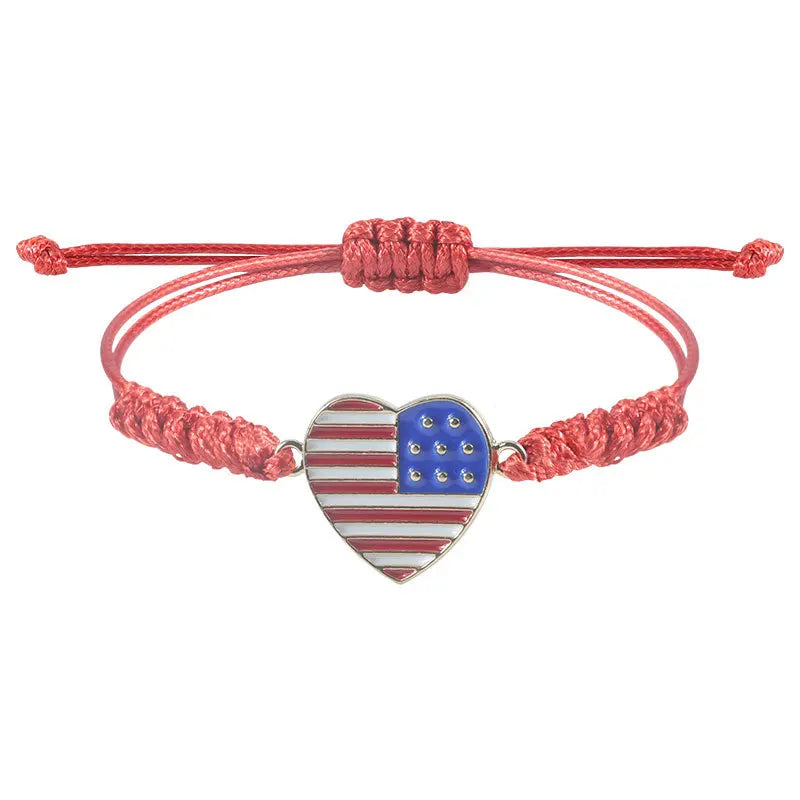 American Flag Pendent Bracelet