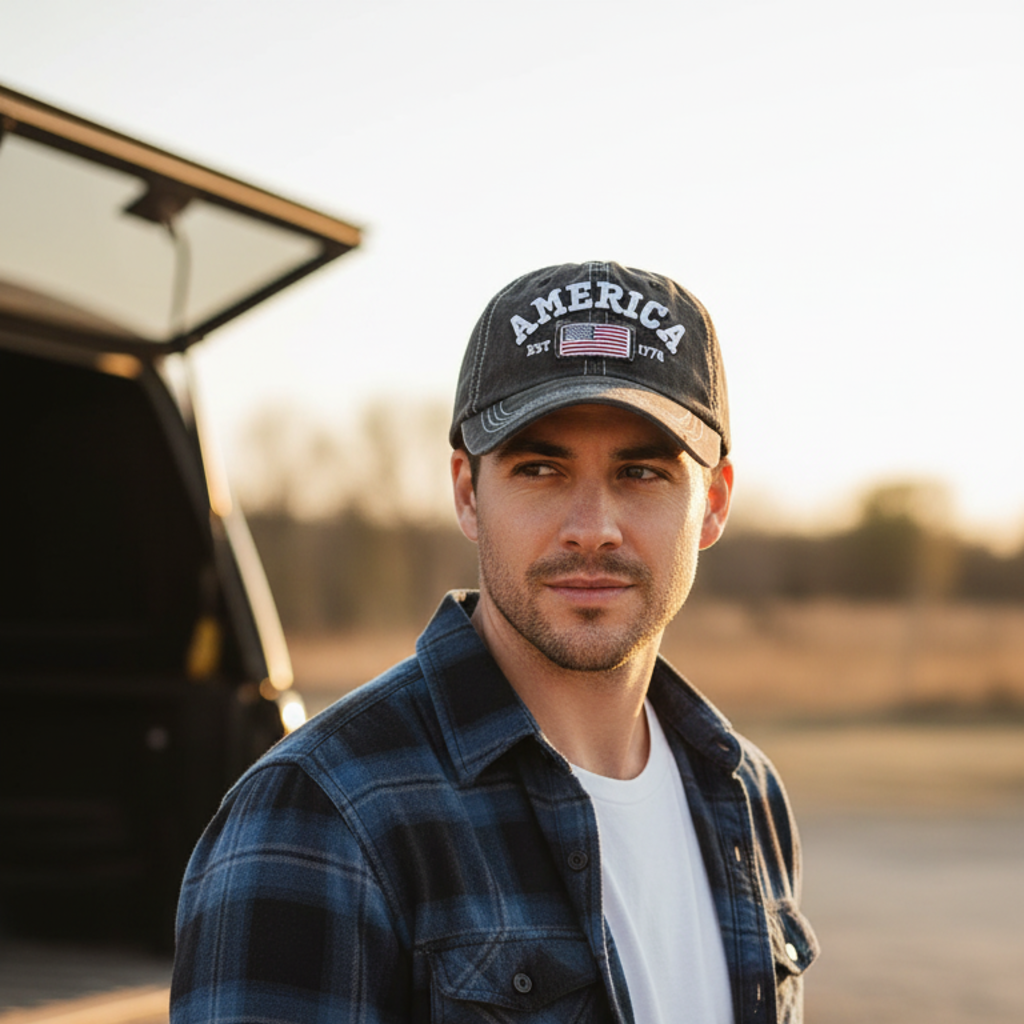 AMERICA Man Embroidered Baseball Cap